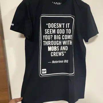 Notorious BIG 인용 블랙 T셔츠 M 사이즈