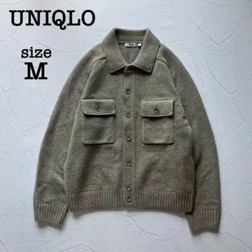 [새상품급] 유니클로 U 라무 니트 자켓 울 그린 M사이즈