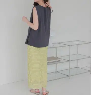 titivate 셔링 레이스 타이트 스커트