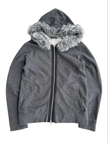 fur docking double zip hoodie