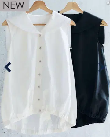 마를롱 에논피 세일러 카라 코쿤 상의 화이트