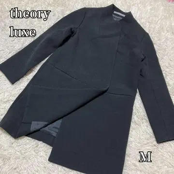 띠어리 럭스 노카라 코트 롱 울 큐프라 블랙 M 38사이즈