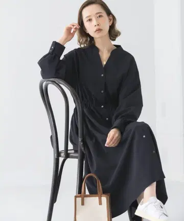 네이비 셔츠 원피스 어반리서치 로쏘 FREE
