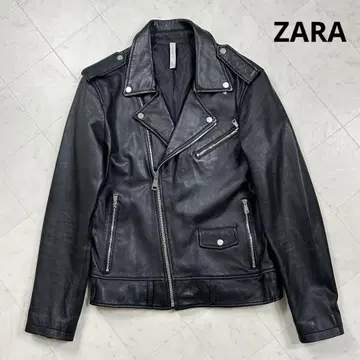 ZARA 자라 [ L ] 가죽 더블 라이더 자켓 블랙