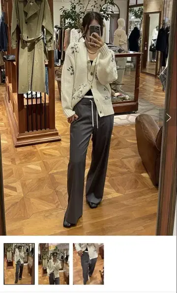 [ 새상품 택 포함 ] 그레이 와이드 팬츠