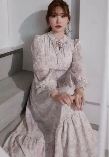 Herlipto Winter Floral Long-sleeve Dress