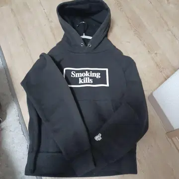 [ 가격 인하 ] FR2 Smoking kills 후드 부착 후드티 블랙