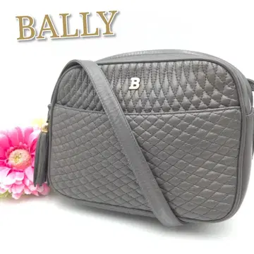 새상품급 BALLY 숄더백 퀼팅 프린지 가죽 그레이