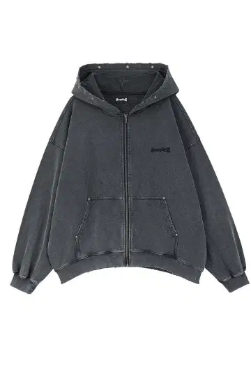 Supplier Studs Cross Patch Zip Hoodie