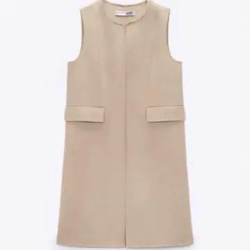 ZARA 울 블렌드 롱 베스트 XS-S