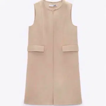 ZARA 울 블렌드 롱 베스트 XS-S