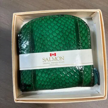 SALMON 연어 가죽 코인 케이스 그린