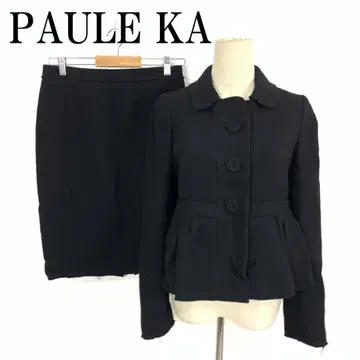 LA8288 PAULE KA 폴카 스커트 수트 블랙 울 38