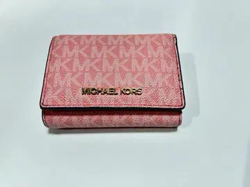 MICHAEL KORS 핑크 3단 폴더형 지갑