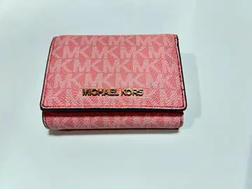[ 새상품급 ] MICHAEL KORS 핑크 3단 폴더형 지갑