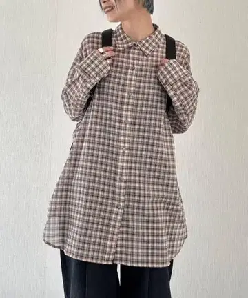 JEANASIS 지나시스 코튼 보일 시어 체크 셔츠