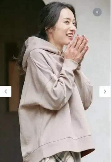 새상품급 애니팜 라이트코튼 후드 맨투맨 베이지