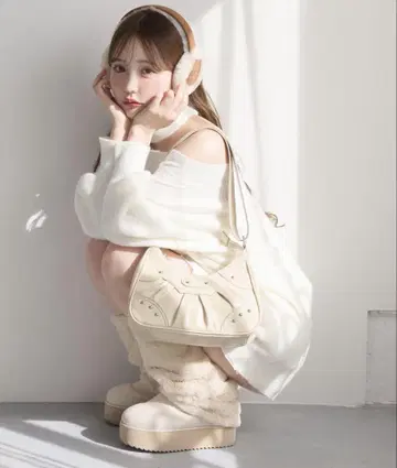 NICE CLAUP 2way 페이크 무스탕 롱 부츠