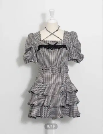 pium 피윰 티어드 프릴 미니 원피스
