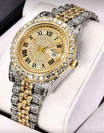 골드 실버 손목시계 쿼츠