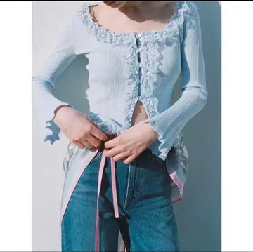Sustainable 프릴 니트 풀오버