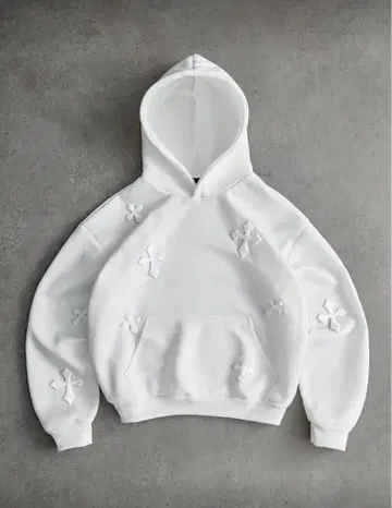 [ 새상품 ] 후드티 후디 긴팔 크로스 화이트 스트릿 y2k 십자가