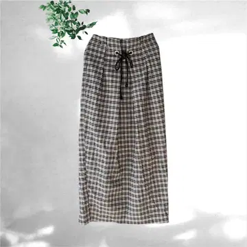 로리즈팜 [F] 어른스러운 클래시컬 고급 체크 무늬 롱 타이트 스커트