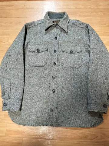 80s Eddie Bauer 에디 바우어 블랙 택 울 긴팔 셔츠