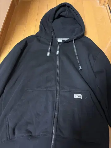 PRO CLUB 블랙 집업 후드티