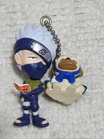 NARUTO 하타케 카카시 닌견 팩쿤 볼체인 키링