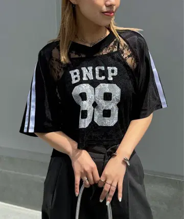 CIAOPANIC 레이스 도킹 풋볼 티셔츠