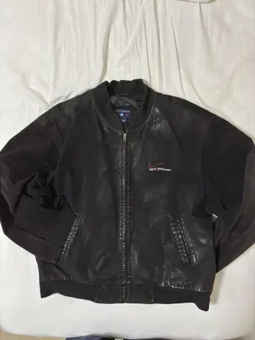 Port Authority Classic 블랙 가죽 자켓 L