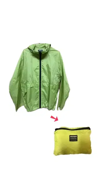 포켓터블 나일론 자켓 아노락 후드티 올드 유니클로