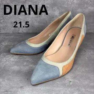 [ 새상품급 ] DIANA 다이애나 포인티드 스웨이드 컬러 블록 21.5