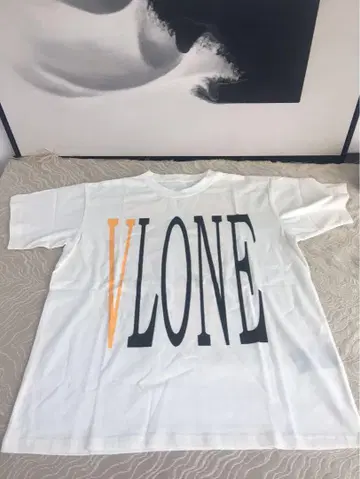 vlone 셔츠 화이트 x 오렌지