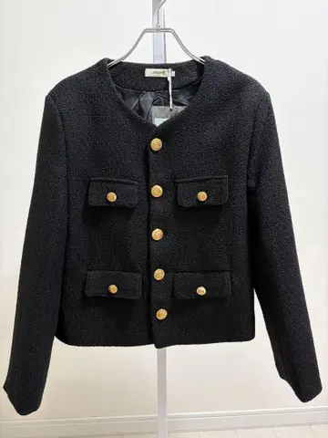 트위드 자켓 블랙 한국