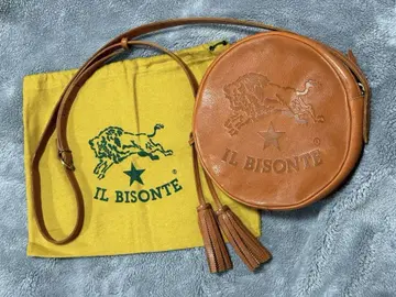 IL BISONTE 원형 숄더백 브라운