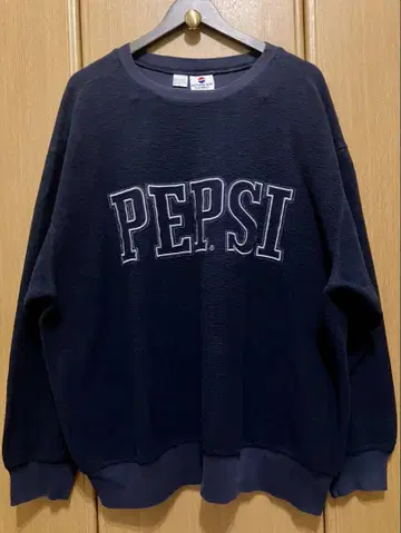 PEPSI 펩시 맨투맨 트레이닝복 파일 원단 네이비 XL 로고