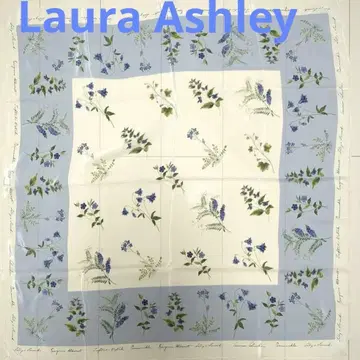 새상품급 LAURA ASHLEY 실크 스카프 이탈리아제