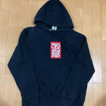 420recordz 불량 자수 로고 맨투맨 후드티 블랙 M
