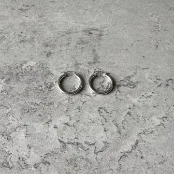 이탈리아제 빈티지 후프 귀걸이 실버 925 양쪽 귀