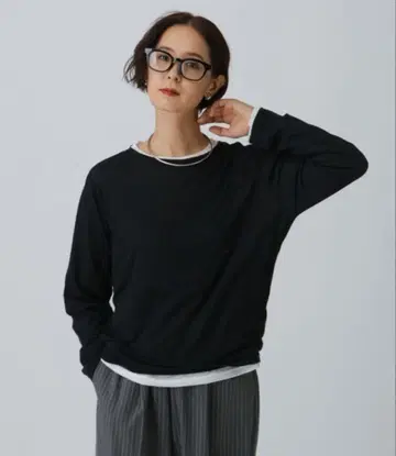 새상품 LEPSIM 시어 멜란지 긴팔 T