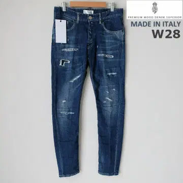 새상품 P.M.D.S. 이탈리아제 데님 입체 청바지 남성용 W28 S