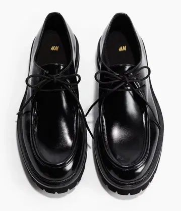 H&M 모카신 스티치 신발 41 블랙