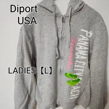 z248 [Diport USA] 여성용 후드티 (L 사이즈) 그레이