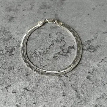 이탈리아제 빈티지 평면 스네이크 팔찌 실버 925