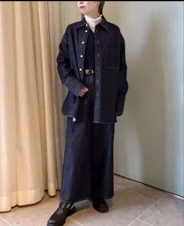 투모로우랜드 MACPHEE 데님 와이드 팬츠