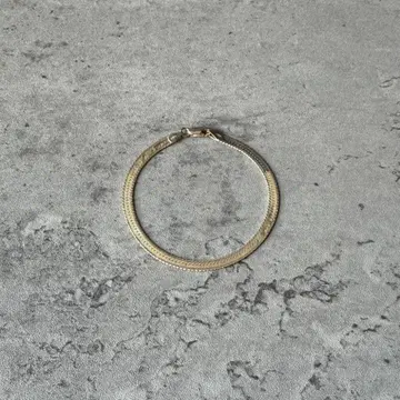 이탈리아제 빈티지 스네이크 팔찌 평면 실버 925