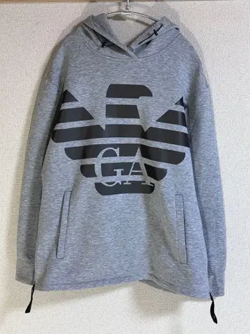 컨디션 최상 EMPORIO ARMANI R-EA-MIX 후드티 그레이 M