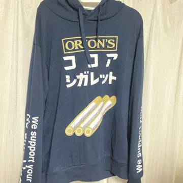 ORION'S 후드 부착 후드티 L 네이비
